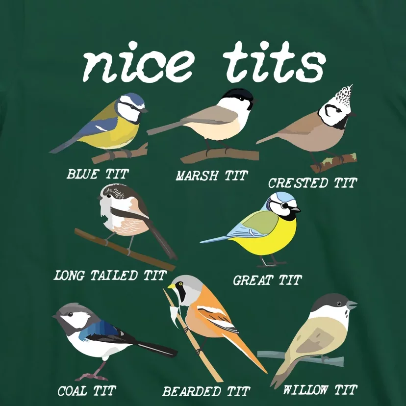 Nice Tits Funny Bird Watching, Funny Tit Birds Birdwatcher T-Shirt