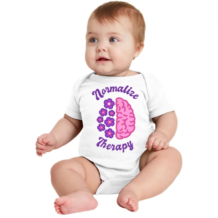 Normalize Therapy Floral Brain Baby Bodysuit