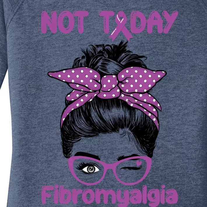 Not Today Fibromyalgia Cute Gift Fibromyalgia Awareness Mothers Day Gift Women's Perfect Tri Tunic Long Sleeve Shirt