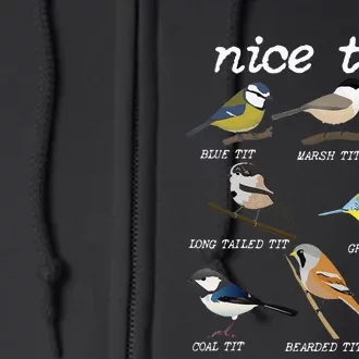 Nice Tits Funny Bird Watching Funny Tit Birds Birdwatcher Full Zip Hoodie