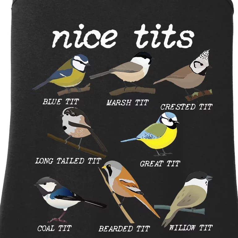 Nice Tits Funny Bird Watching Funny Tit Birds Birdwatcher Ladies Essential Tank