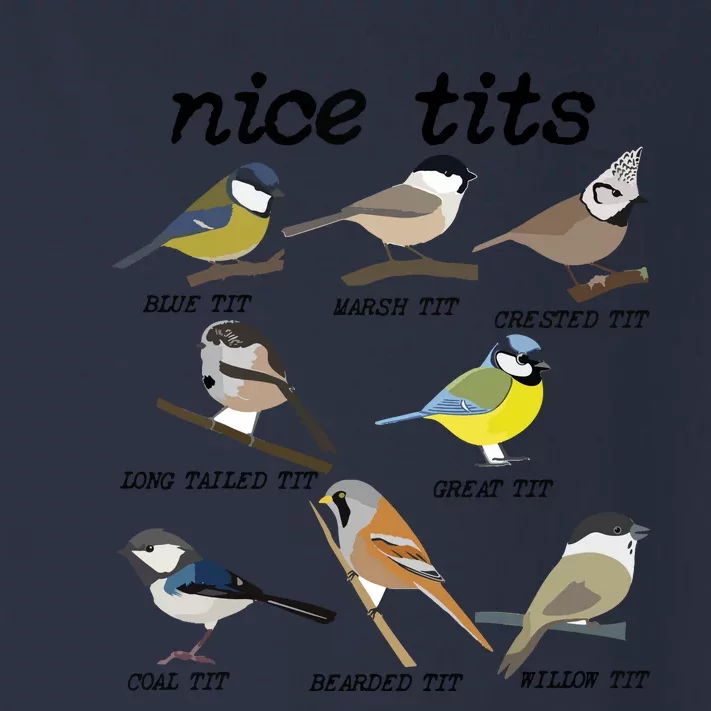 Nice Tits Funny Bird Watching, Funny Tit Birds Birdwatcher Toddler Long Sleeve Shirt