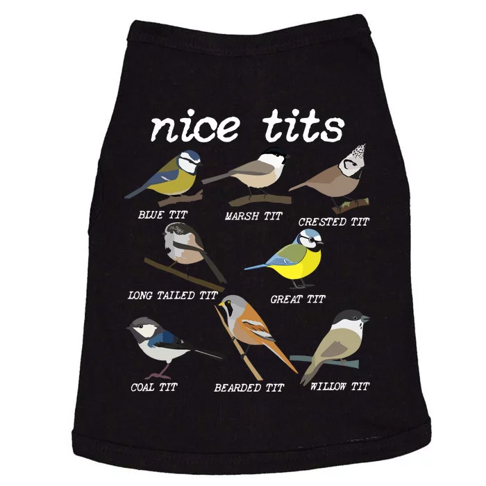 Nice Tits Funny Bird Watching, Funny Tit Birds Birdwatcher VNeck Doggie Tank