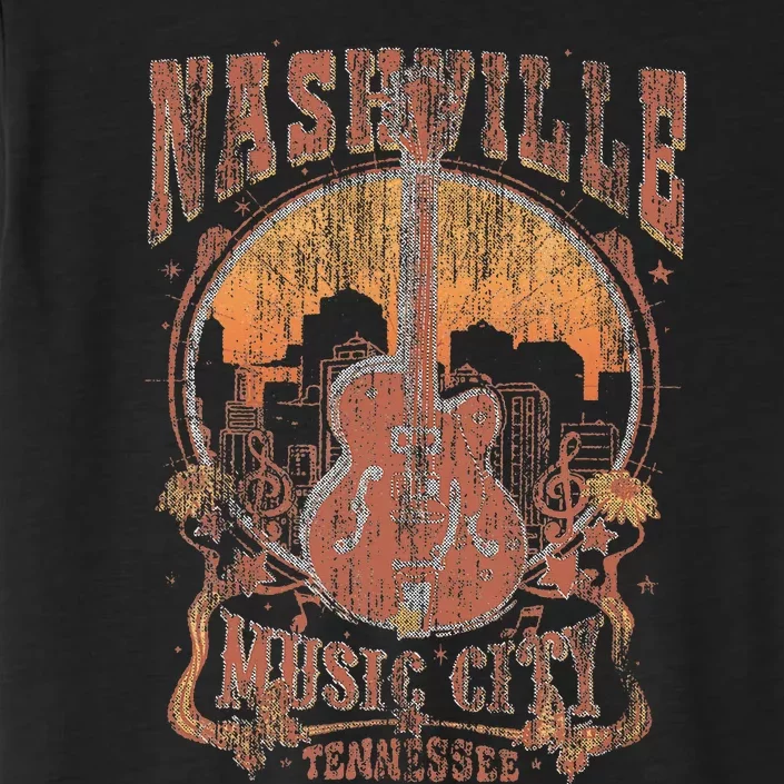 Nashville Tennessee Guitar Country Music City Guitarist ChromaSoft Performance T-Shirt