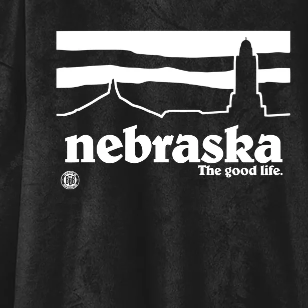 Nebraska The Good Life Hooded Wearable Blanket