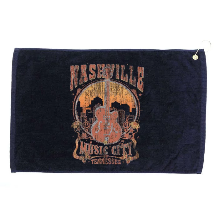 Nashville Tennessee Guitar Country Music City Guitarist Gift Grommeted Golf Towel