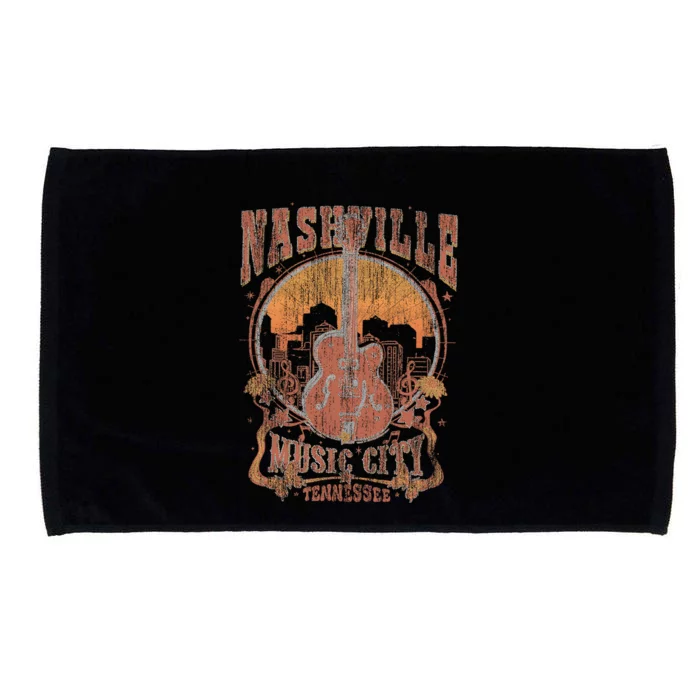 Nashville Tennessee Guitar Country Music City Microfiber Hand Towel