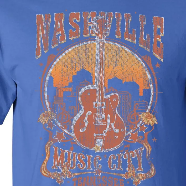 Nashville Tennessee Guitar Country Music City Tall T-Shirt