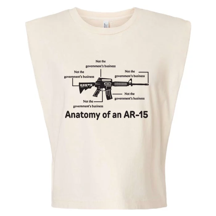 Not The Governments Business Anatomy Of An Ar15 Garment-Dyed Women's Muscle Tee