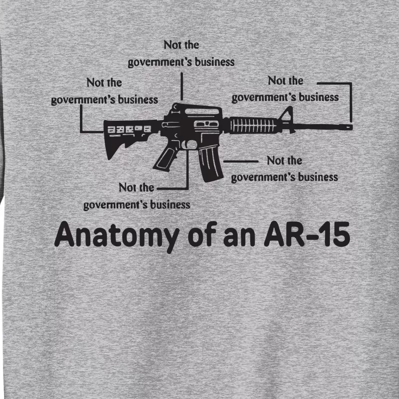 Not The Governments Business Anatomy Of An Ar15 Tall Sweatshirt