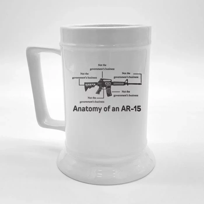 Not The Governments Business Anatomy Of An Ar15 Front & Back Beer Stein