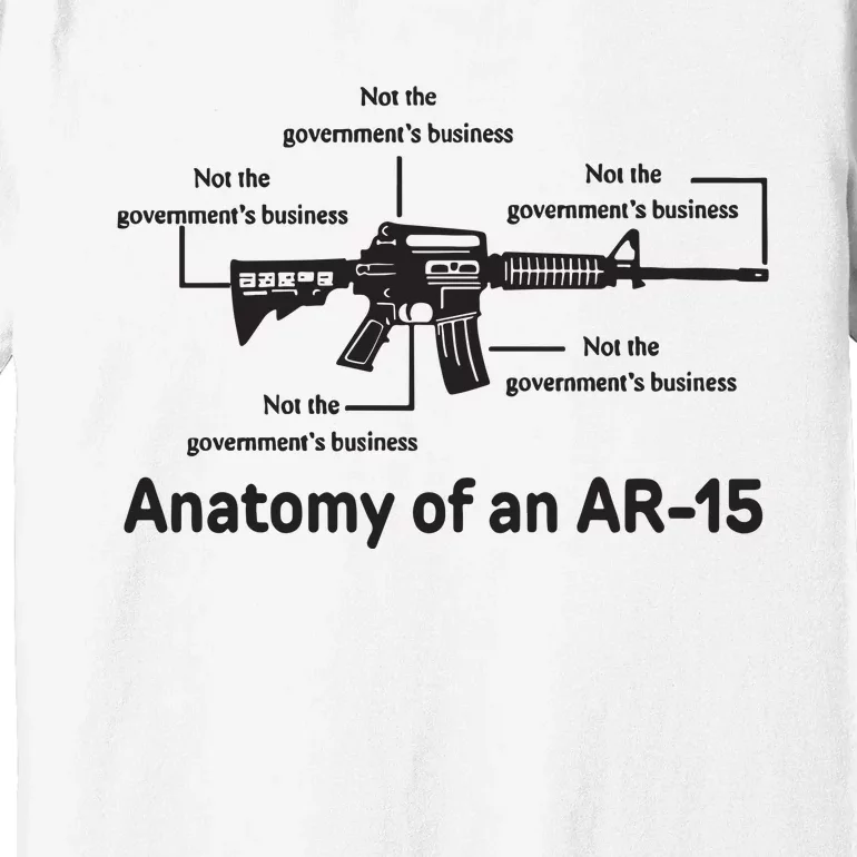 Not The Governments Business Anatomy Of An Ar15 Premium T-Shirt