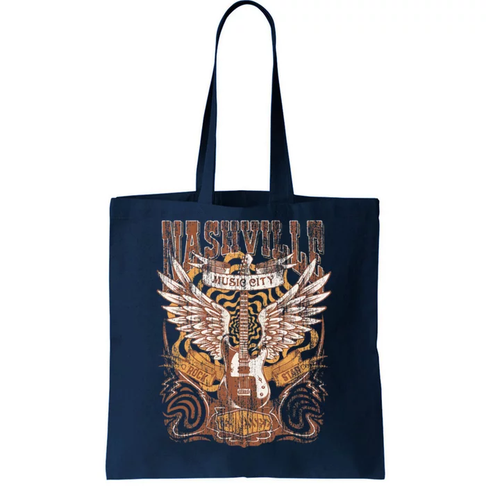 Nashville Tennessee Guitar Country Music City Guitarist Gift Tote Bag