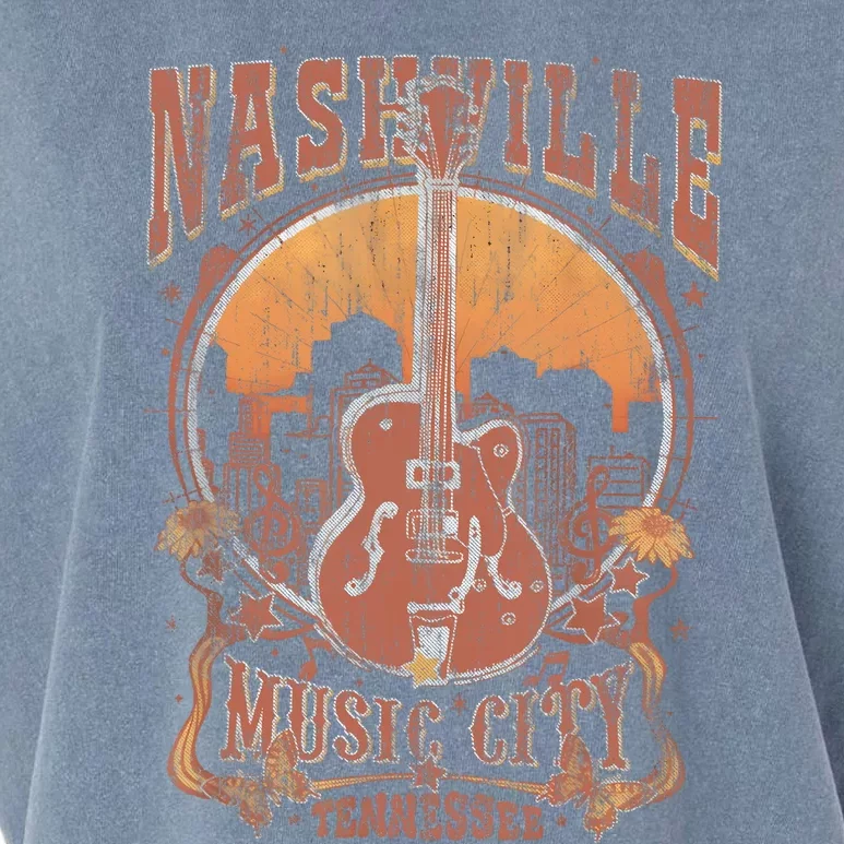 Nashville Tennessee Guitar Country Music City Guitarist Gift Garment-Dyed Women's Muscle Tee