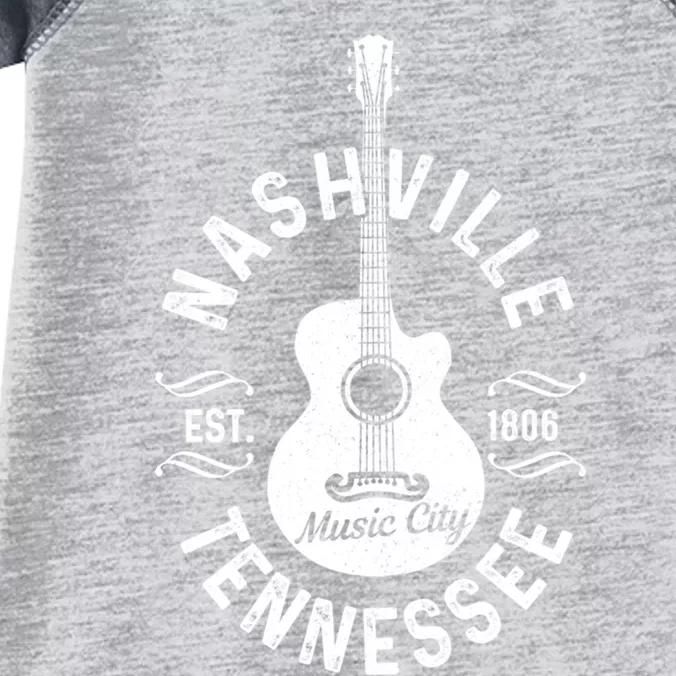 Nashville Tennessee Guitar Country Music City Souvenir Gift Infant Baby Jersey Bodysuit