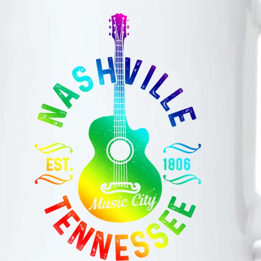 Nashville Tennessee Guitar Country Music City Souvenir Gift Cute Gift Black Color Changing Mug