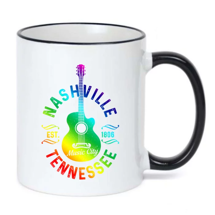 Nashville Tennessee Guitar Country Music City Souvenir Gift Cute Gift Black Color Changing Mug