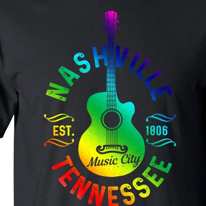 Nashville Tennessee Guitar Country Music City Souvenir Gift Cute Gift Tall T-Shirt