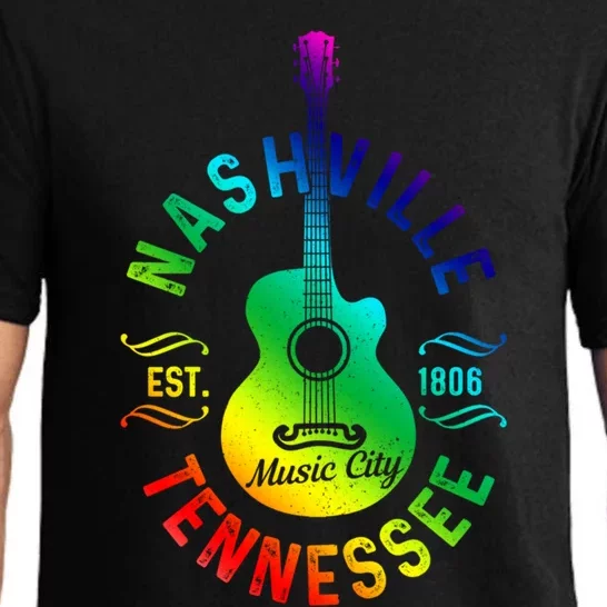 Nashville Tennessee Guitar Country Music City Souvenir Gift Cute Gift Pajama Set