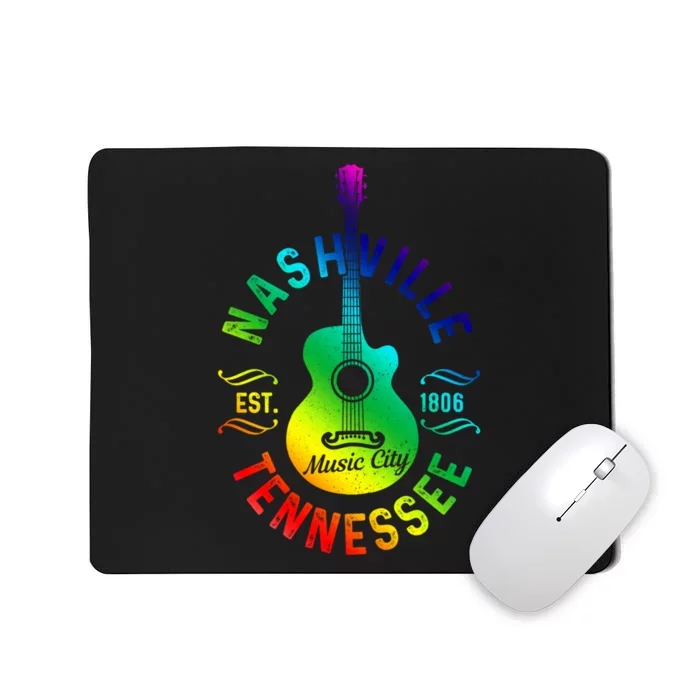 Nashville Tennessee Guitar Country Music City Souvenir Gift Cute Gift Mousepad