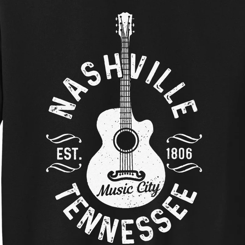 Nashville Tennessee Guitar Country Music City Souvenir Sweatshirt