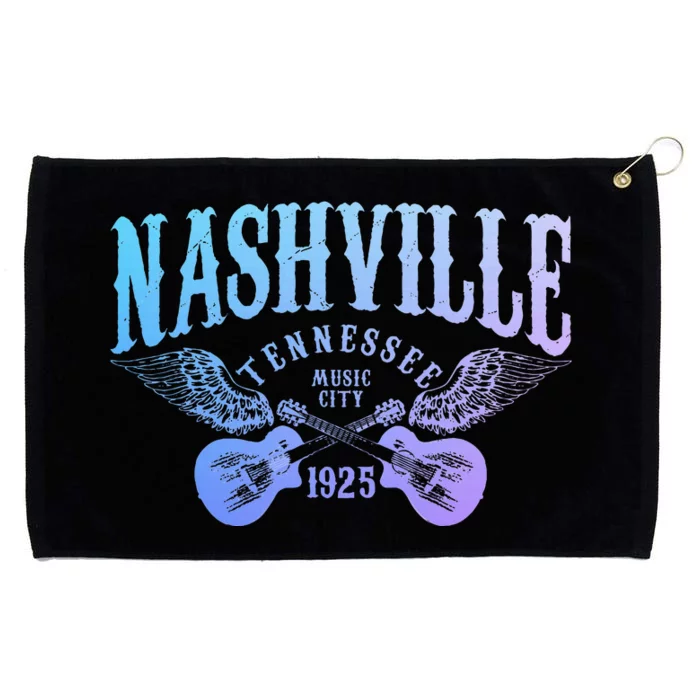 Nashville Tennessee Guitar Player Vintage Country Music City Grommeted Golf Towel