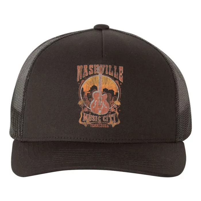 Nashville Tennessee Guitar Country Music City Guitarist Gift Yupoong Adult 5-Panel Trucker Hat