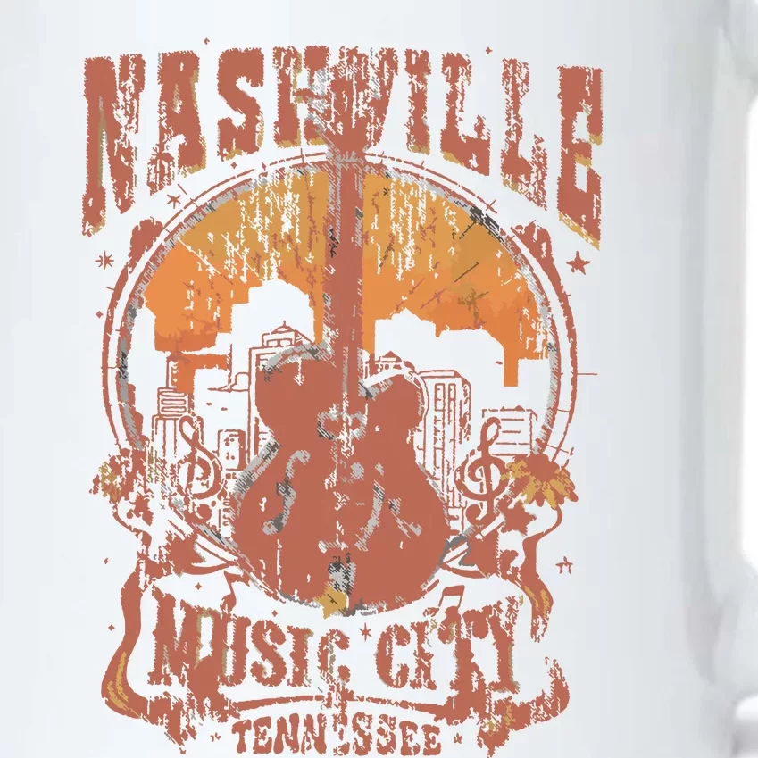 Nashville Tennessee Guitar Country Music City Guitarist Gift Black Color Changing Mug