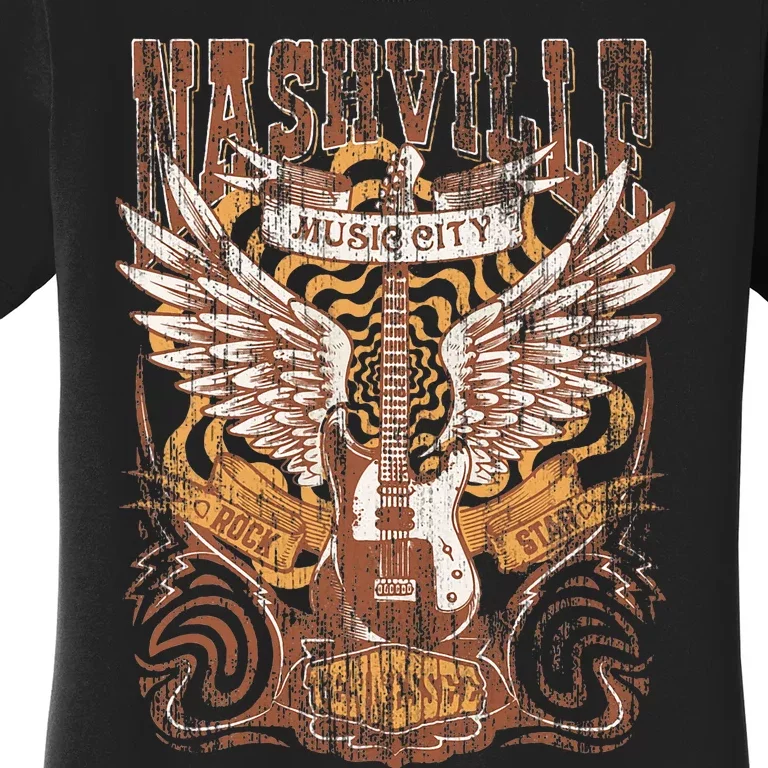 Nashville Tennessee Guitar Country Music City Women's T-Shirt