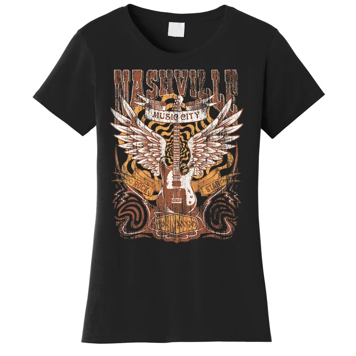 Nashville Tennessee Guitar Country Music City Women's T-Shirt