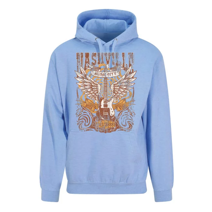 Nashville Tennessee Guitar Country Music City Guitarist Gift Unisex Surf Hoodie