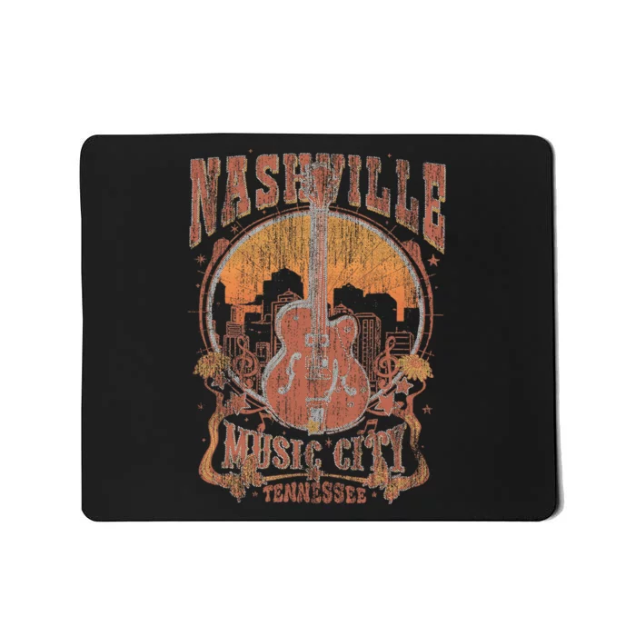 Nashville Tennessee Guitar Country Music City Guitarist Mousepad