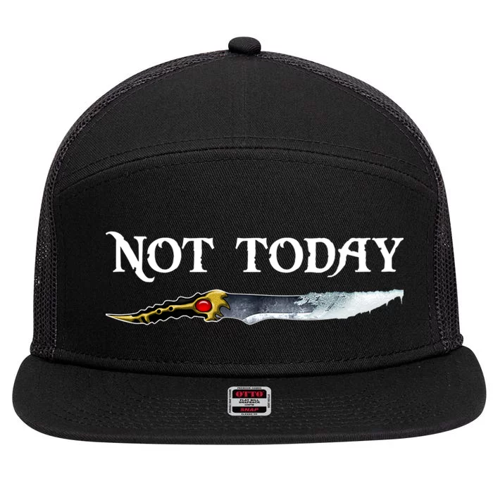 Not Today GOT Sword 7 Panel Mesh Trucker Snapback Hat