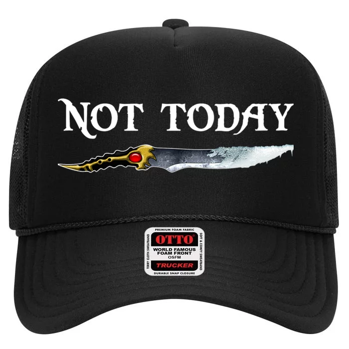 Not Today GOT Sword High Crown Mesh Trucker Hat