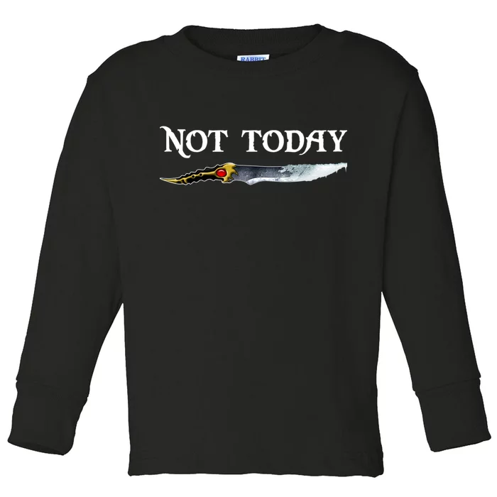 Not Today GOT Sword Toddler Long Sleeve Shirt