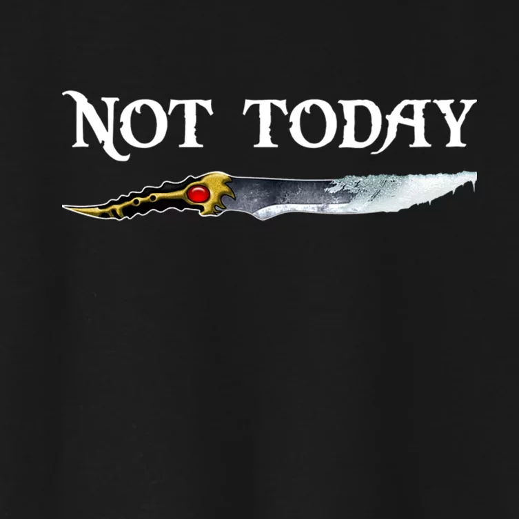 Not Today GOT Sword Women's Crop Top Tee