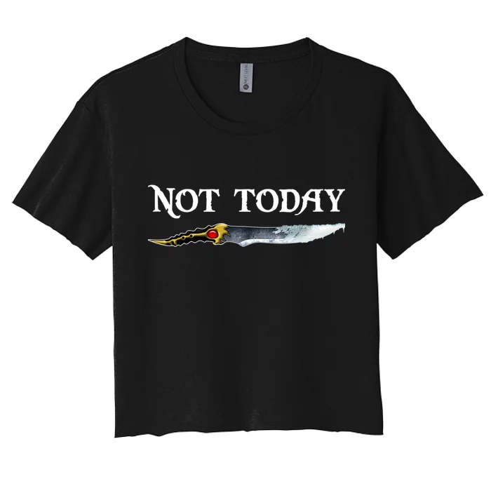 Not Today GOT Sword Women's Crop Top Tee