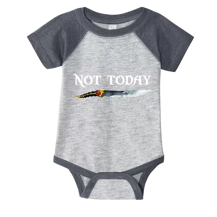 Not Today GOT Sword Infant Baby Jersey Bodysuit