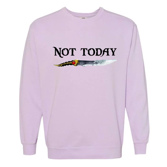 Not Today GOT Sword Garment-Dyed Sweatshirt