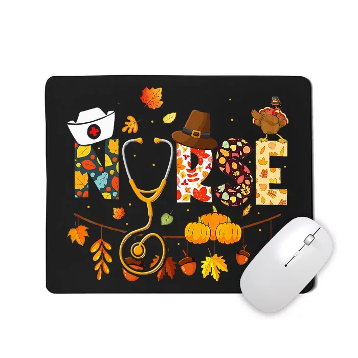 Nurse Thanksgiving  Health Worker Nursing Fall Turkey Mousepad