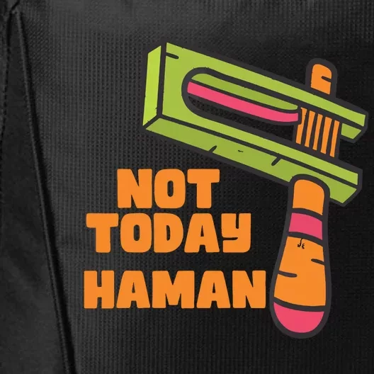 Not Today Haman Costume Purim Queen Esther Party Groggers City Backpack