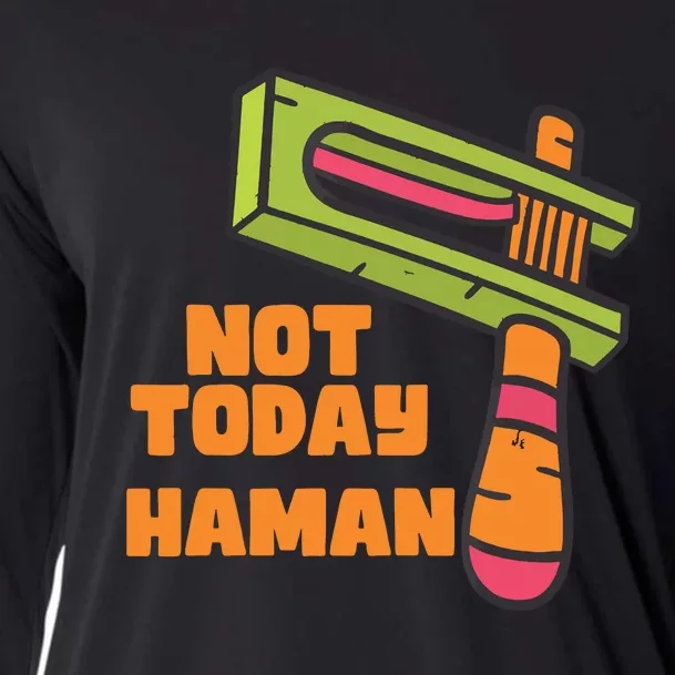 Not Today Haman Costume Purim Queen Esther Party Groggers Cooling Performance Long Sleeve Crew