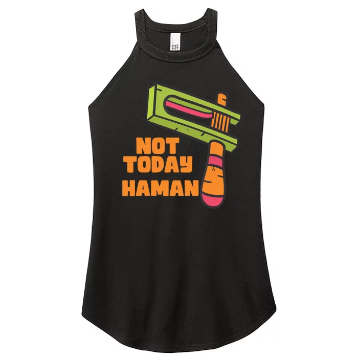 Not Today Haman Costume Purim Queen Esther Party Groggers Women’s Perfect Tri Rocker Tank