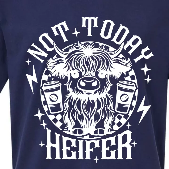 Not Today Heifer Not My Pasture Not My Bullshit Floral Gift Sueded Cloud Jersey T-Shirt