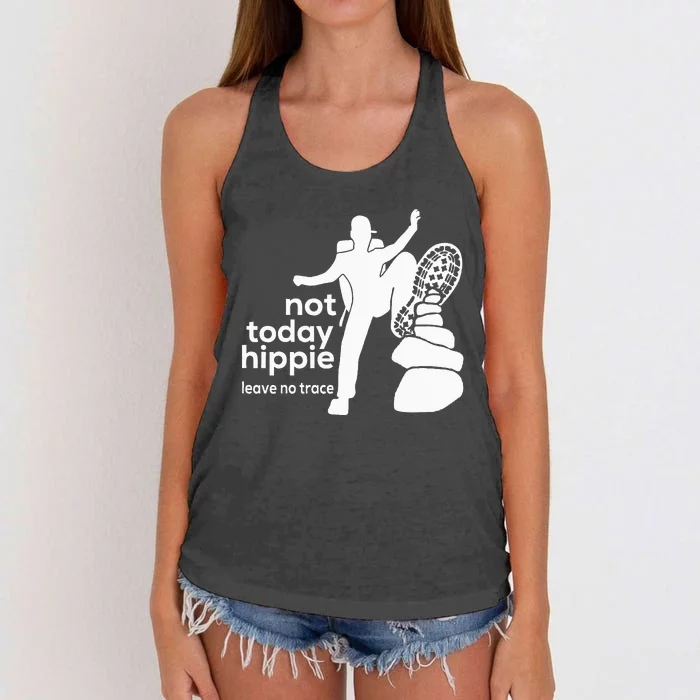 Not Today Hippie Leave No Trace Women's Knotted Racerback Tank