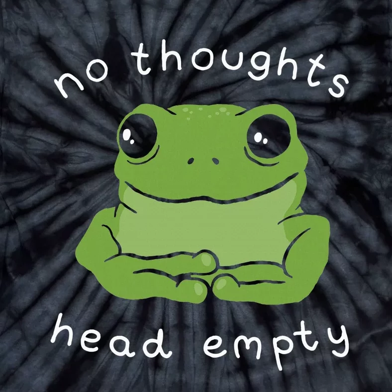 No Thoughts Head Empty Cute Frog Meme Aesthetic Tie-Dye T-Shirt