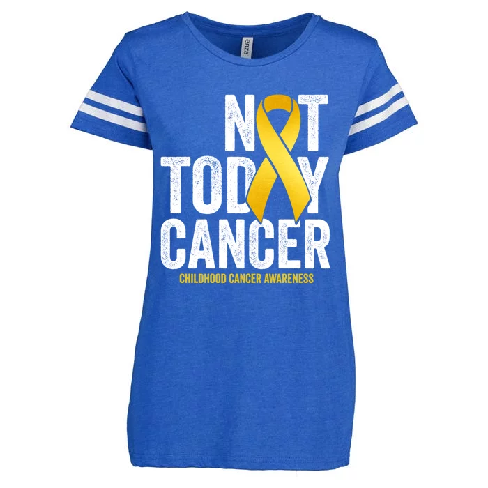 Not Today Hood Cancer Pediatric Cancer Golden Ribbon Gift Enza Ladies Jersey Football T-Shirt