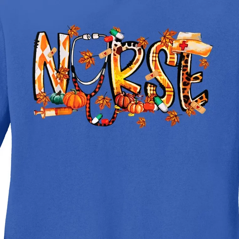 Nurse Thanksgiving Health Worker Nursing Nurse Funny Gift Ladies Long Sleeve Shirt