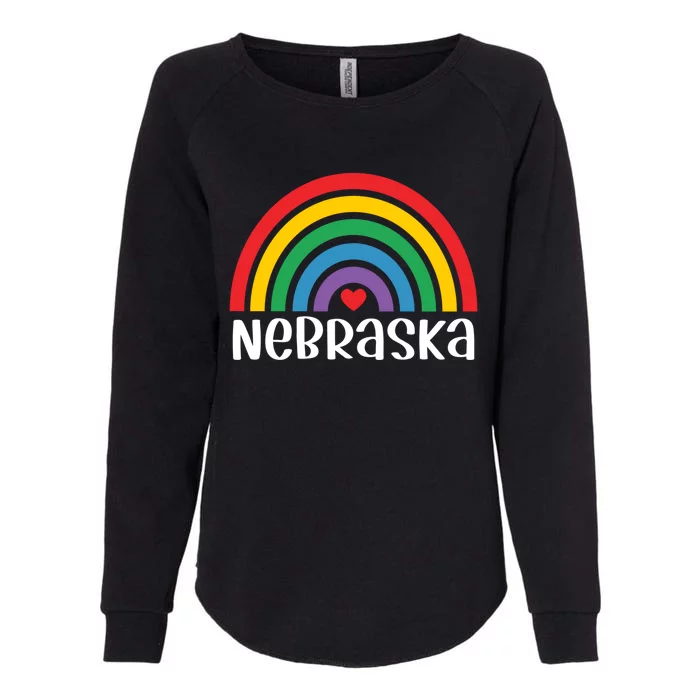 Nebraska Travel I Love Nebraska Usa Gift Womens California Wash Sweatshirt