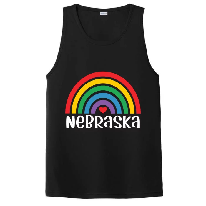 Nebraska Travel I Love Nebraska Usa Gift Performance Tank